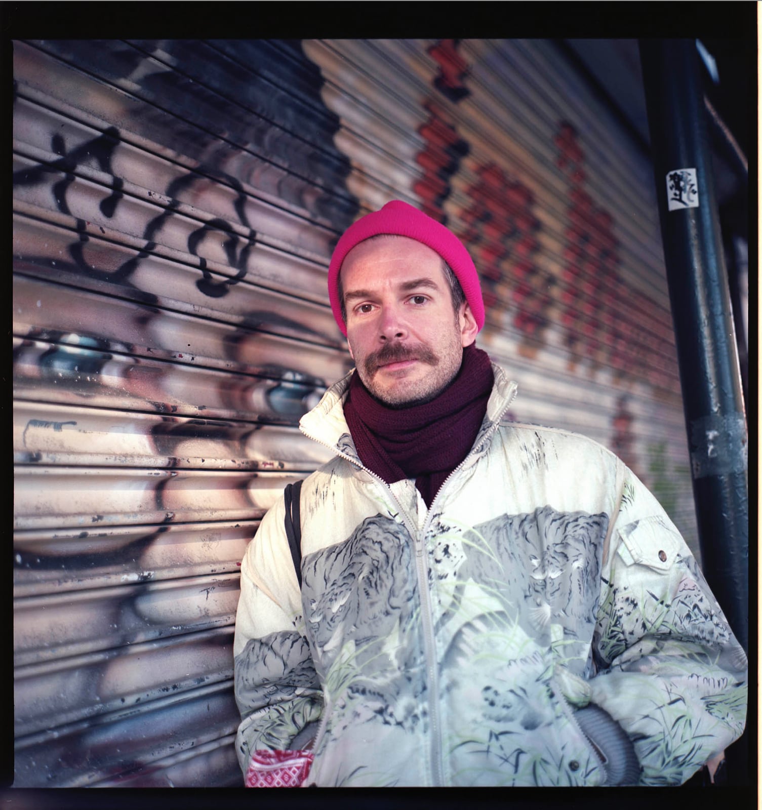 Black and white analog film portrait, New York