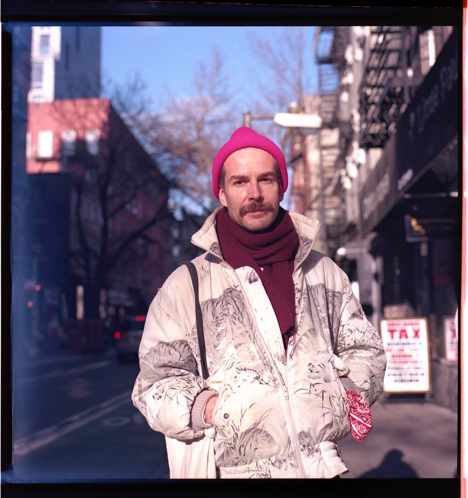 Polaroid portrait, instant film photograph, New York