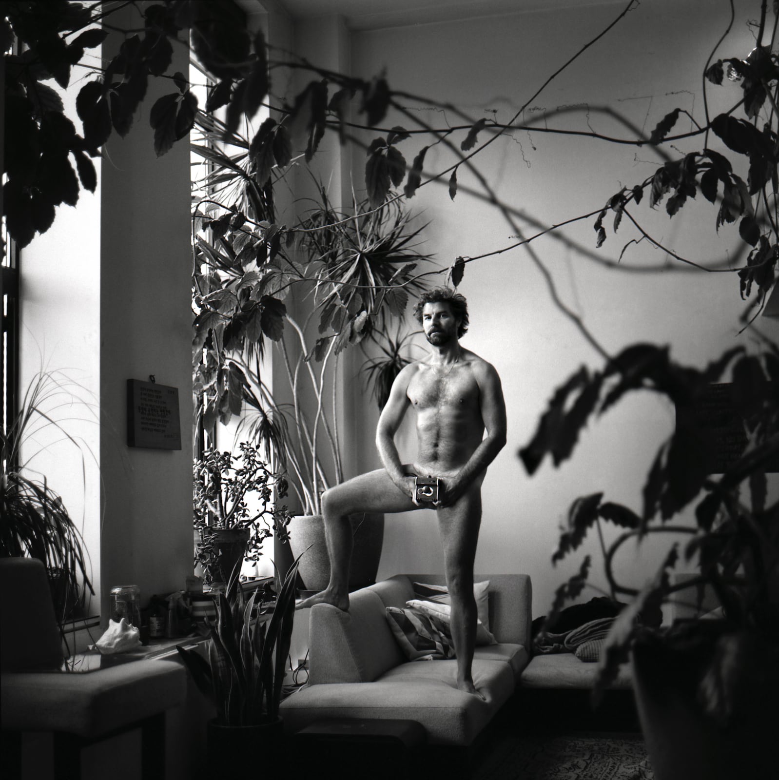 Analog film photograph, medium format fashion portrait, New York