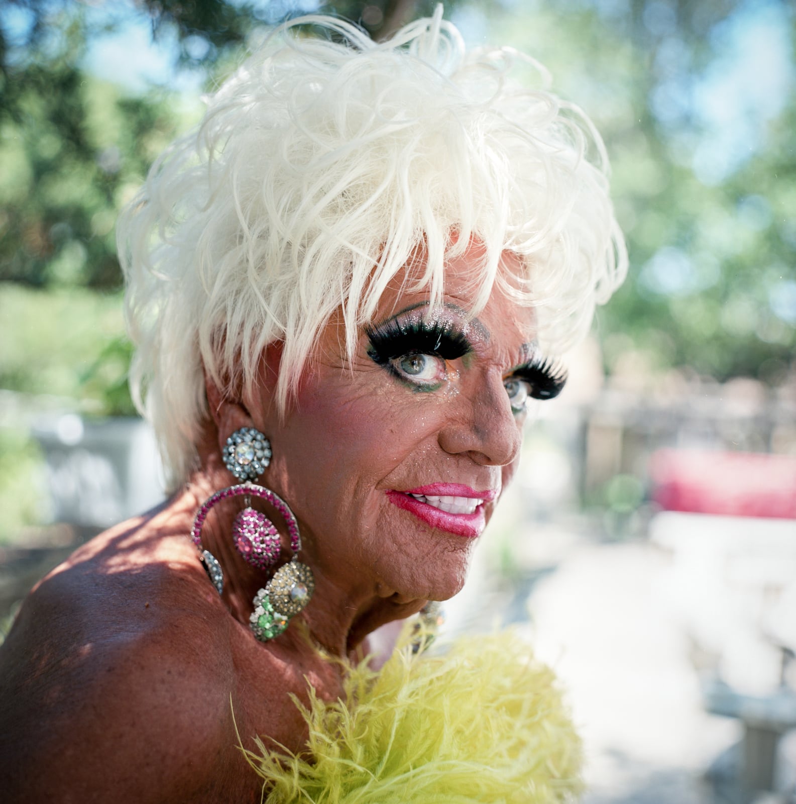 Medium format film portrait, analog photograph, New York City