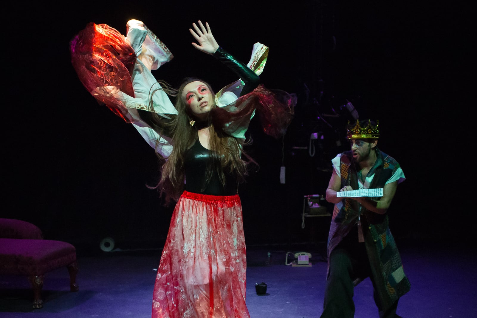 Production still from 410 GONE, NYC theater photography by Hunter Canning