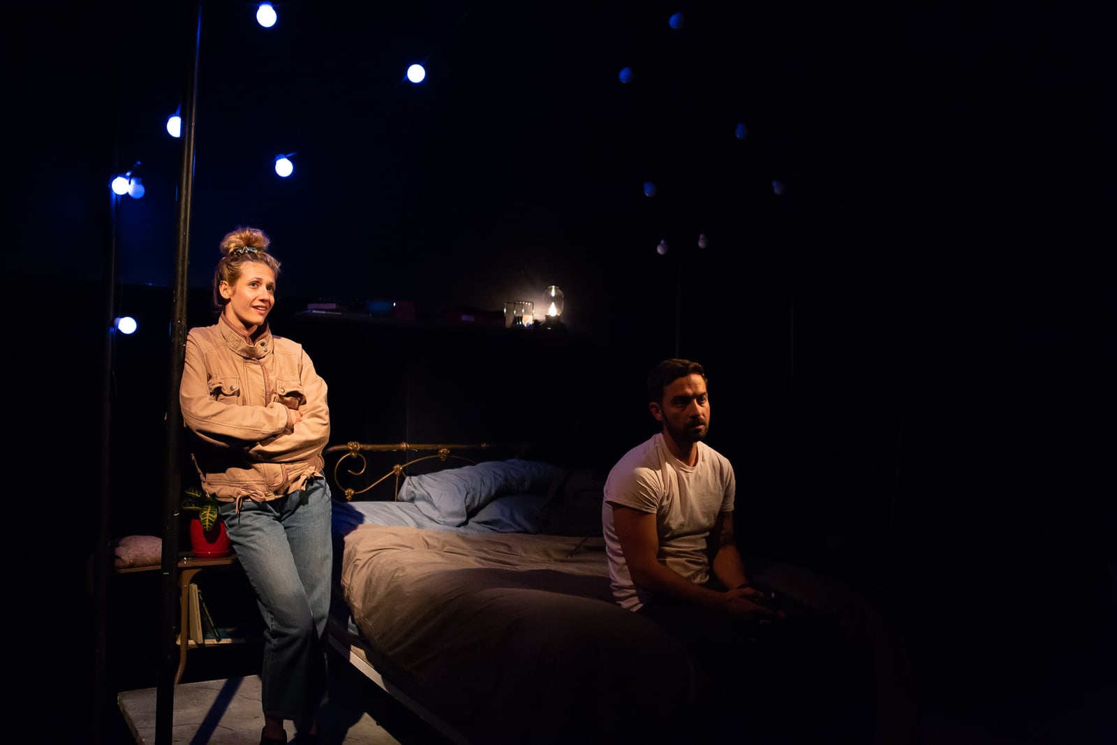 Production still from Agnes, NYC theater photography by Hunter Canning