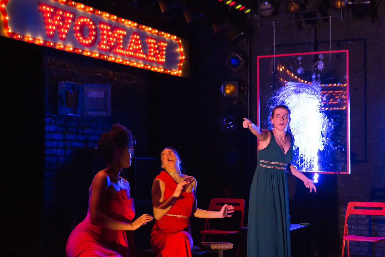 Production still from Fill Fill Fill, NYC theater photography by Hunter Canning