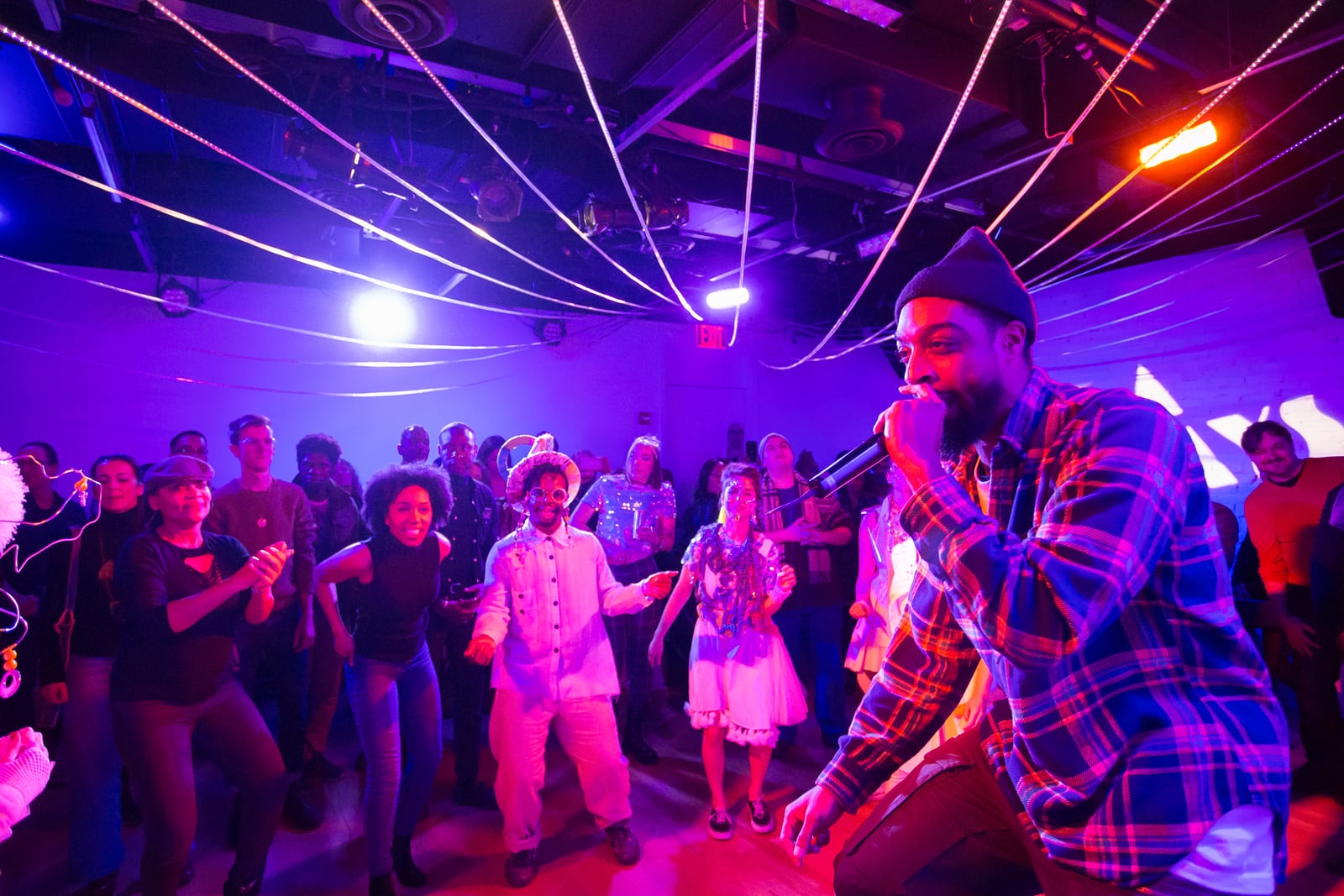 Production still from Flea Fridays, NYC theater photography by Hunter Canning