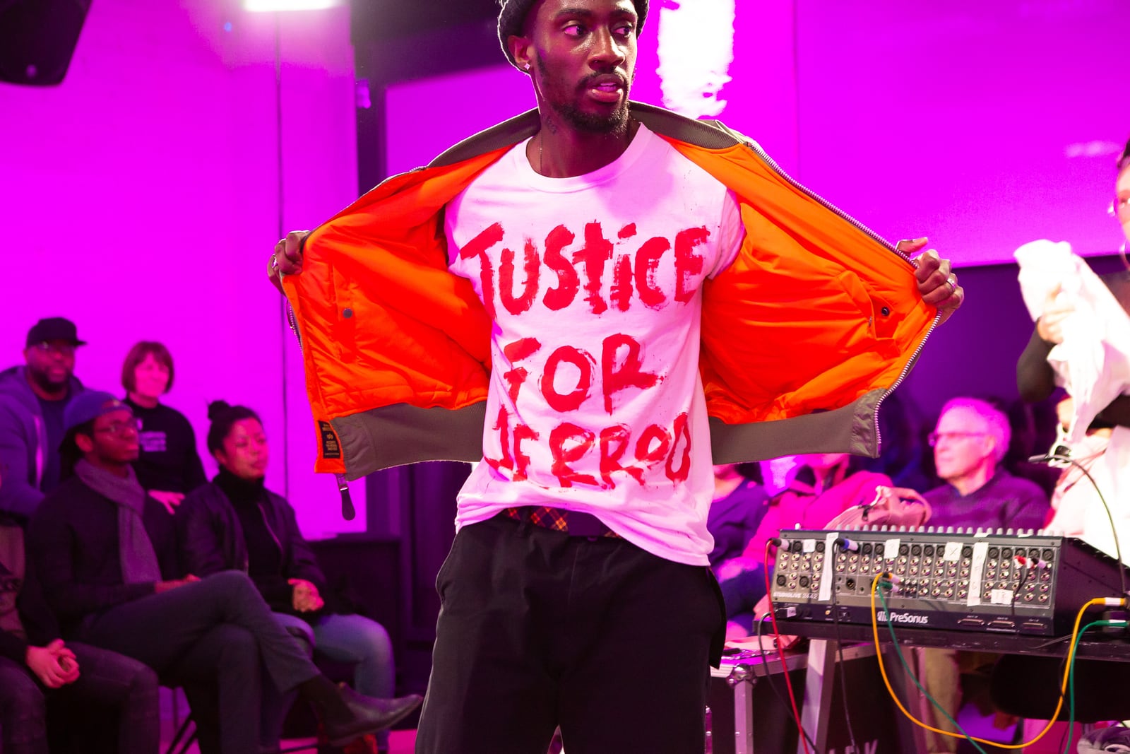 Production still from Hype Man at the Flea, NYC theater photography