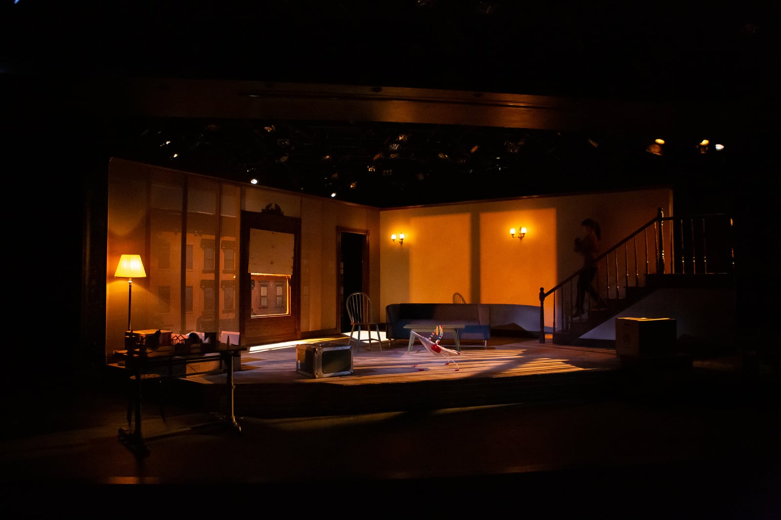 Production still from Satellies at Fordham, NYC theater photography