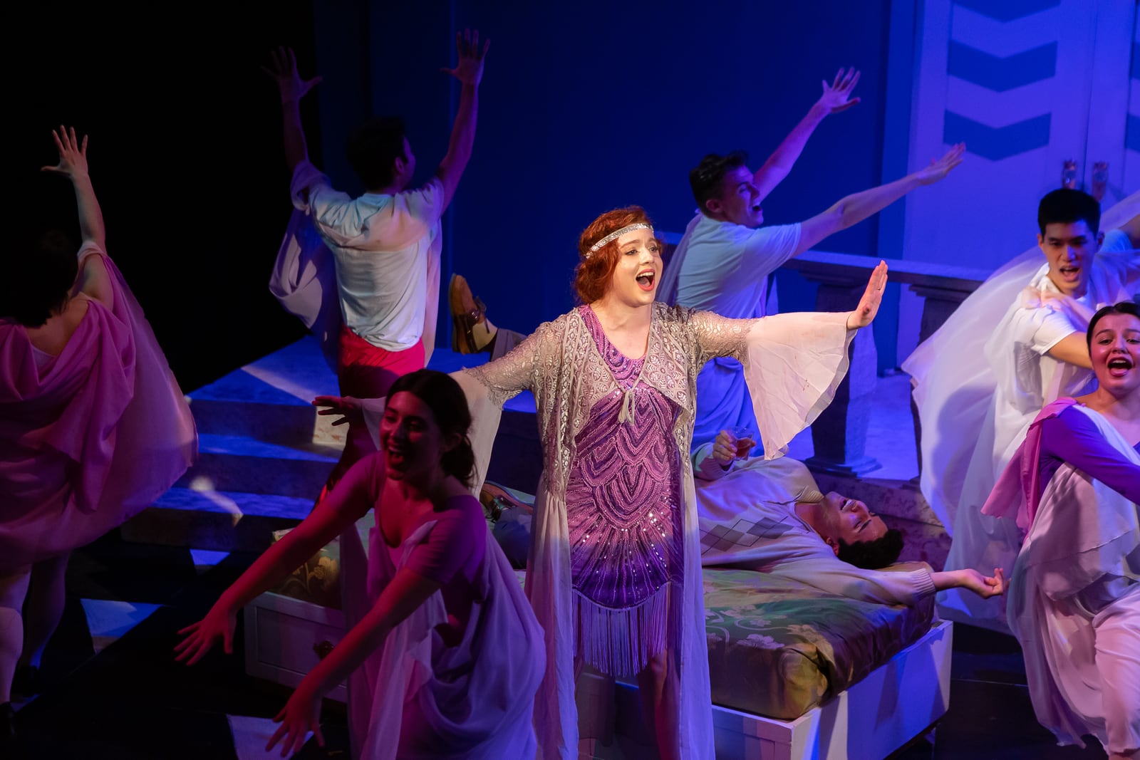 Production still from the Drowsy Chaperone at Strasberg, NYC theater photography