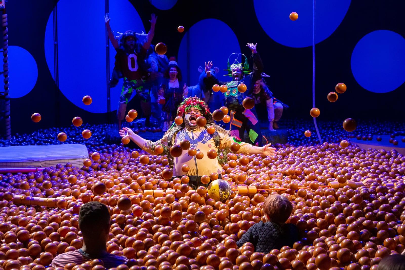 Production still from The Fre, Blue Cast, at the Flea, NYC theater photography