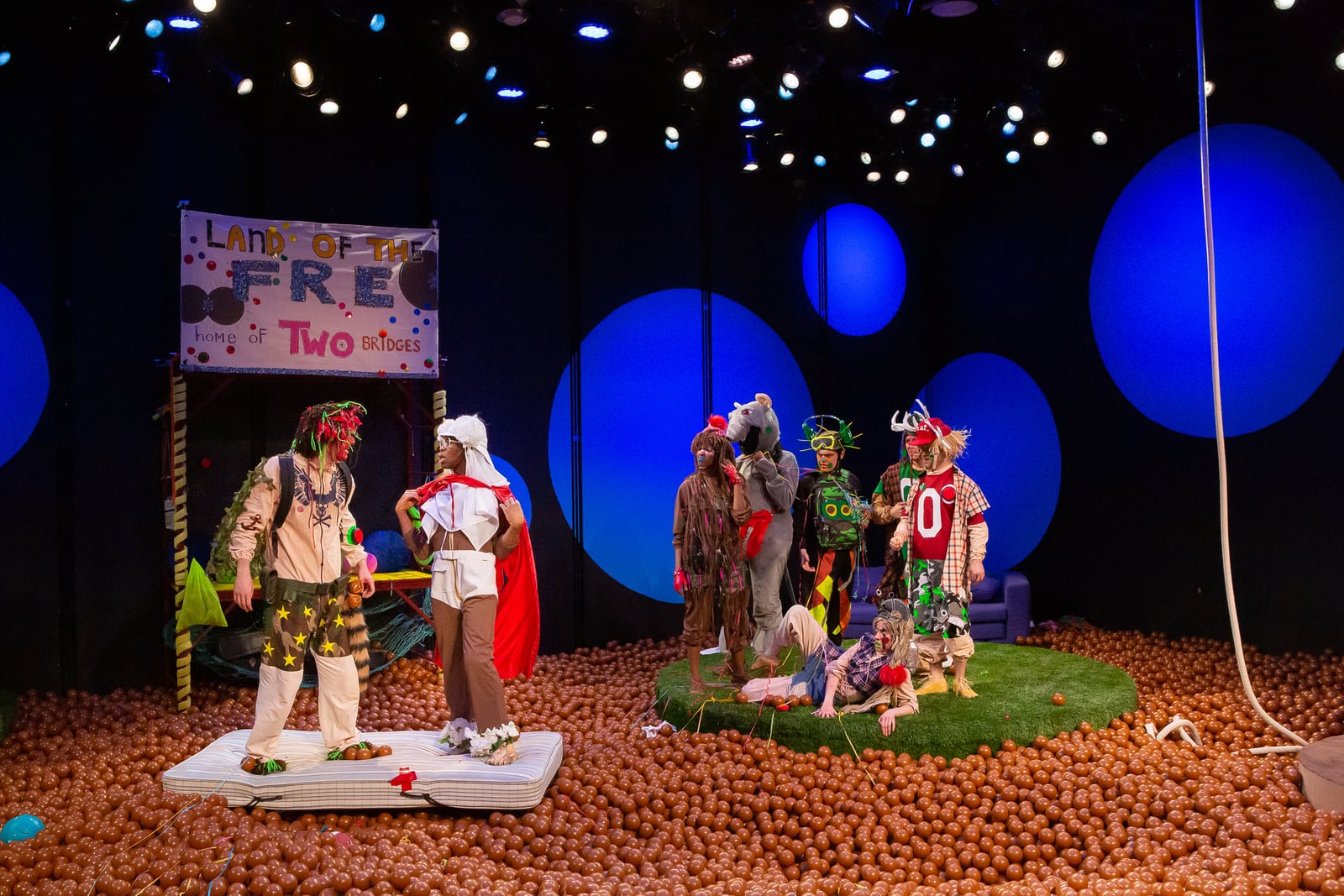 Production still from The Fre, Cast 1, at the Flea, NYC theater photography